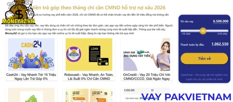 vay tiền TraMoc